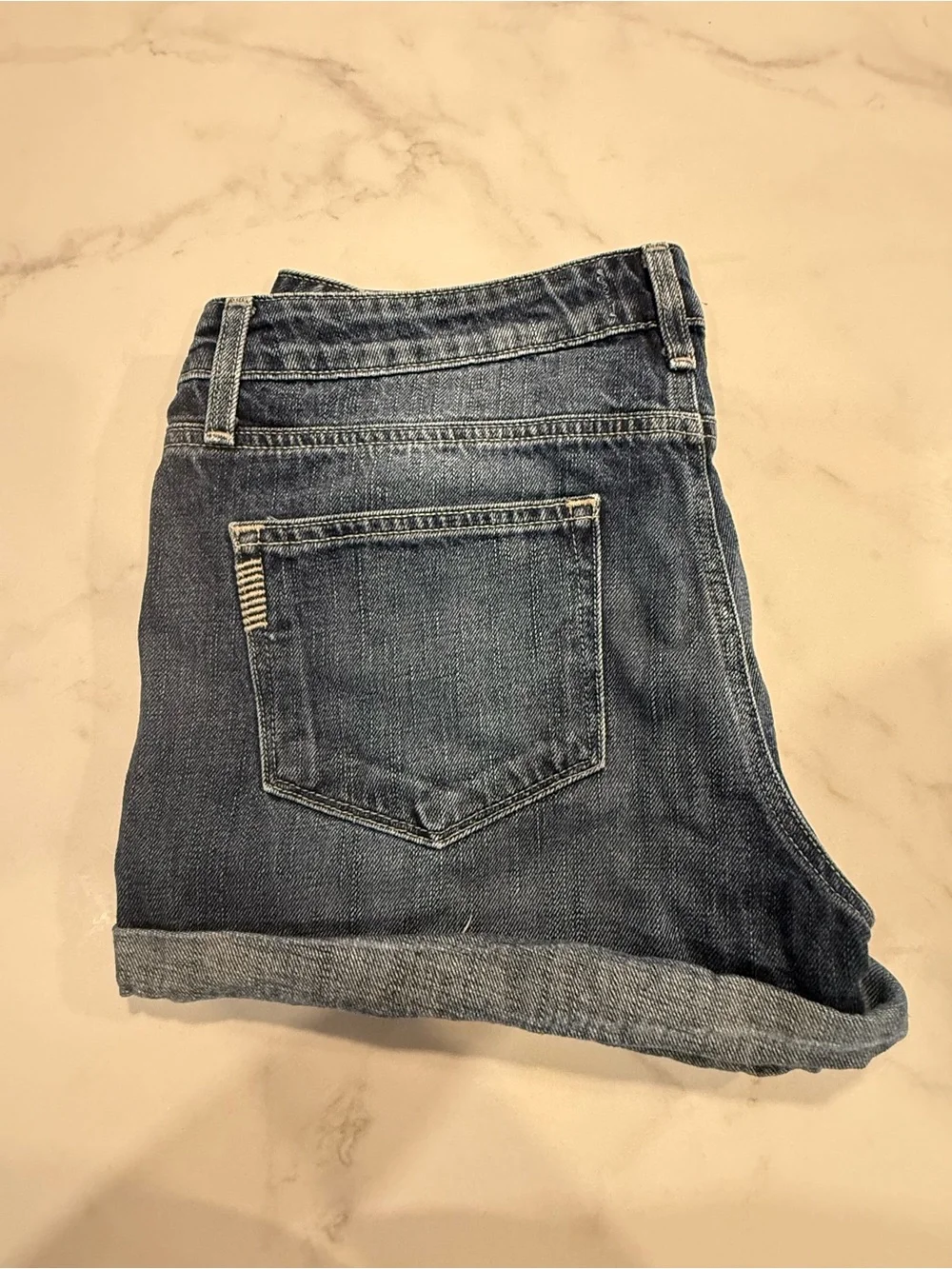 PAIGE Indigo Rolled-Hem Denim Shorts